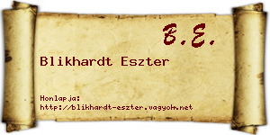 Blikhardt Eszter névjegykártya