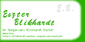 eszter blikhardt business card